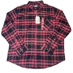 Cloudveil Flannel Shirt Red/Black Plaid Long Sleeve Soft Cotton Men's Size XL